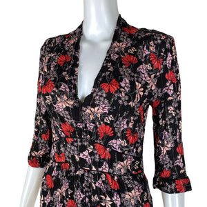 Unisex ba&sh - Schiffon dress, size 36 - Black (3)