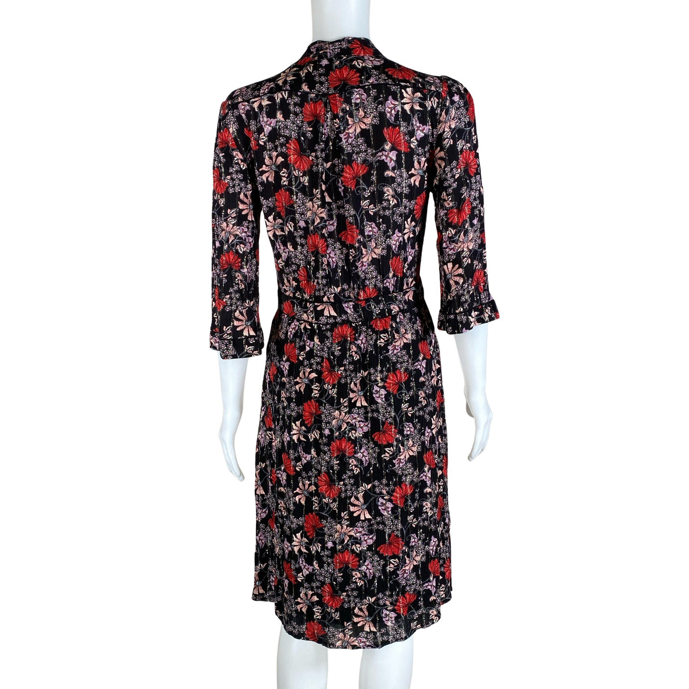 Unisex ba&sh - Schiffon dress, size 36 - Black (2)