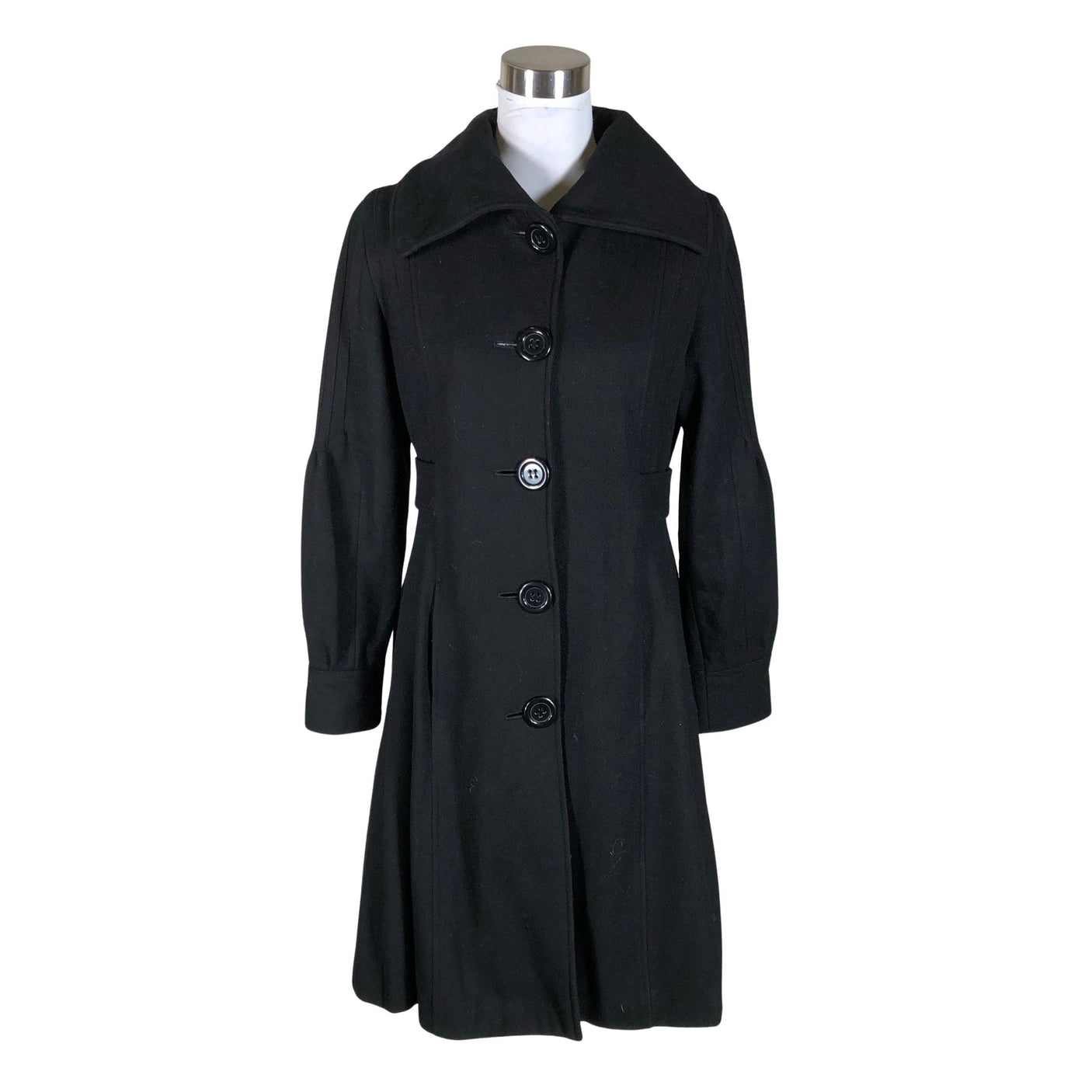 Unisex Trendy Look - Wool coat, size 34 - Black (1)