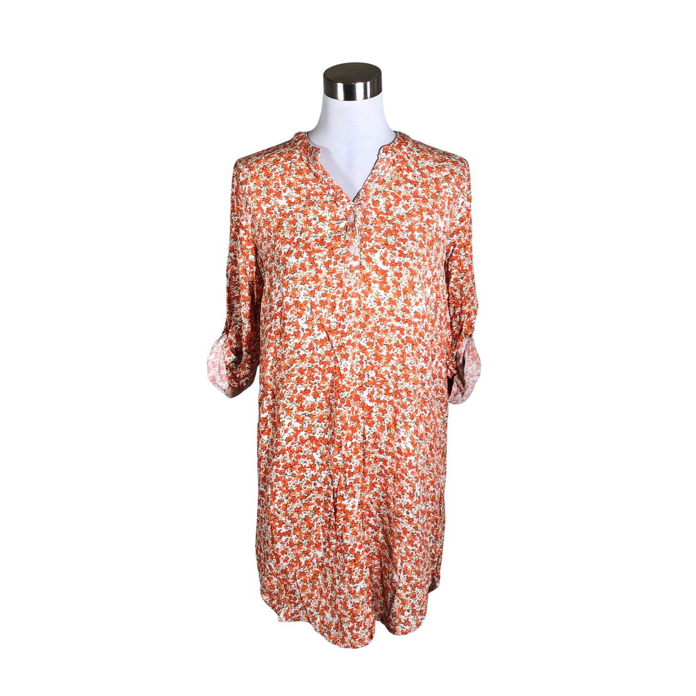 Unisex Kaffe - Schiffon tunic, size 38 - Orange (1)