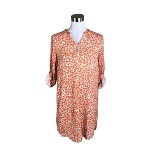 Unisex Kaffe - Schiffon tunic, size 38 - Orange (1)