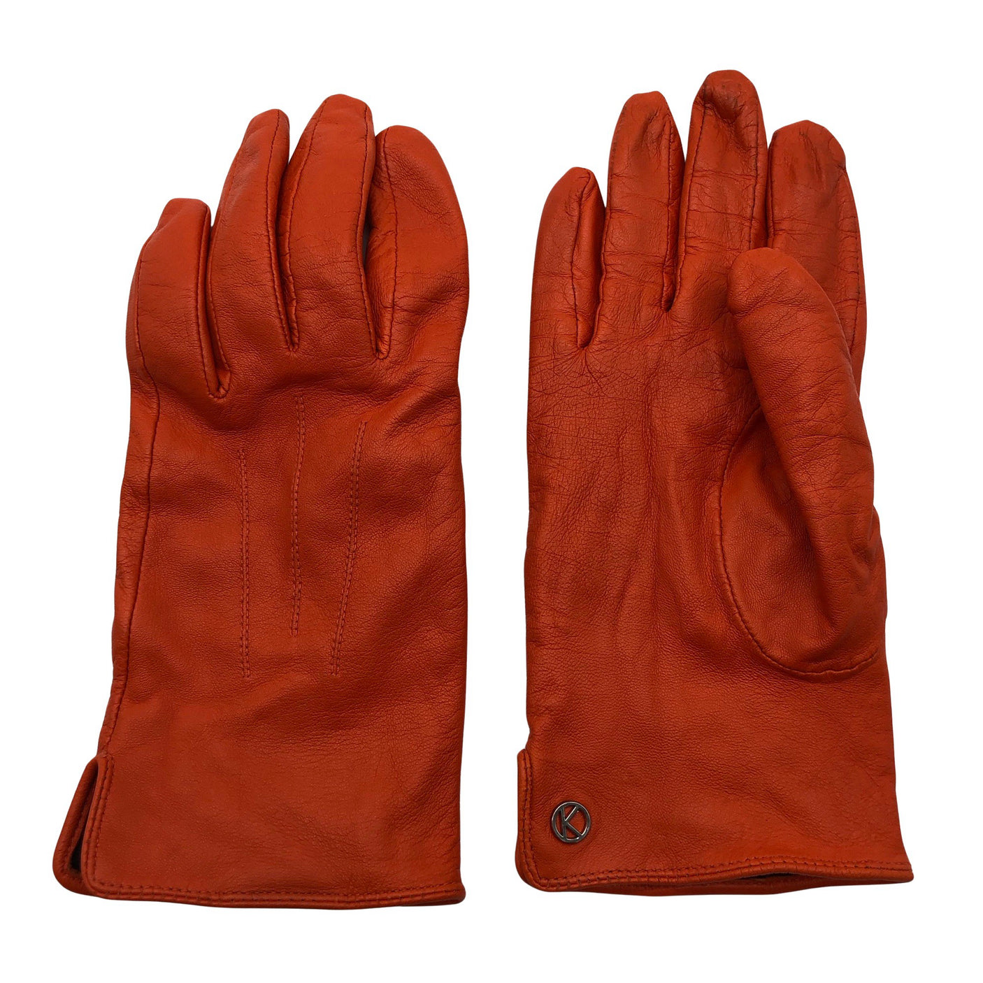 Unisex Kessler - Leather gloves, size No size - Orange (1)