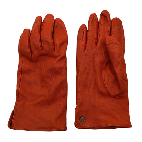Unisex Kessler - Leather gloves, size No size - Orange ()