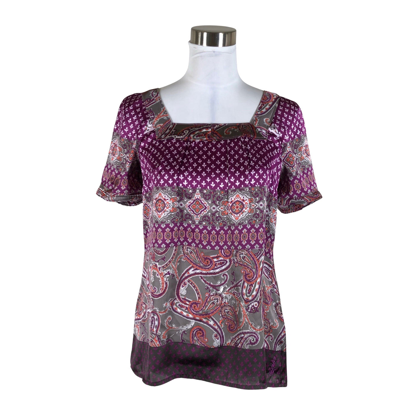 Unisex Esprit - Short-sleeved blouse, size 34 - Violet (1)