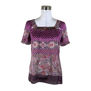 Unisex Esprit - Short-sleeved blouse, size 34 - Violet (1)