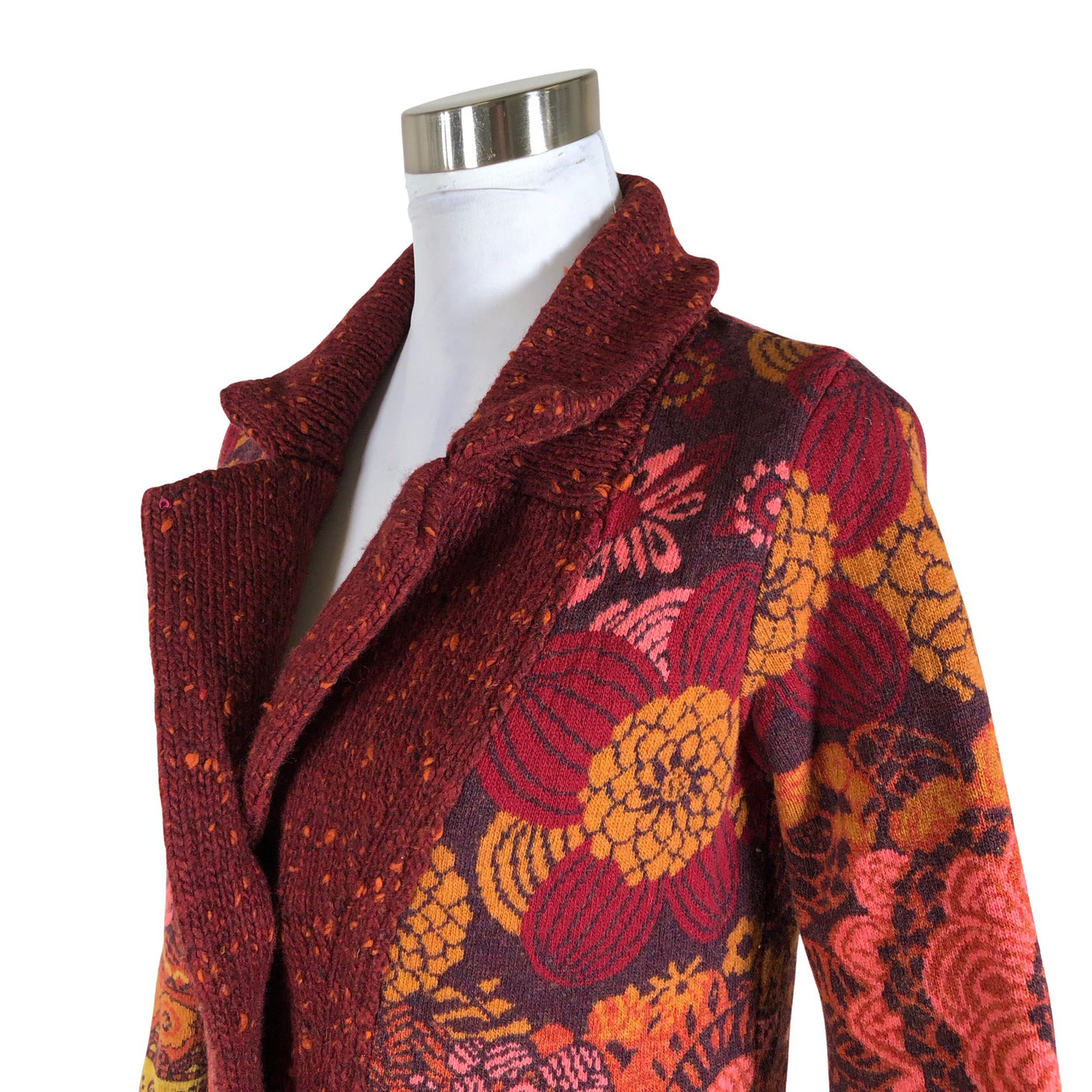 Unisex Kooi Knitwear - Cardigan, size 36 - Wine red (3)