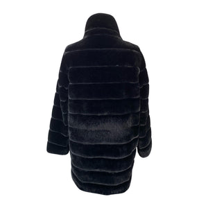 Unisex Marella - Faux fur coat, size 44 - Black (2)