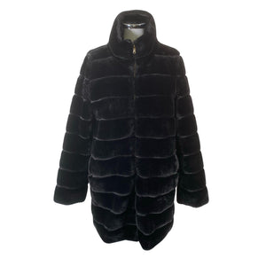 Unisex Marella - Faux fur coat, size 44 - Black (1)