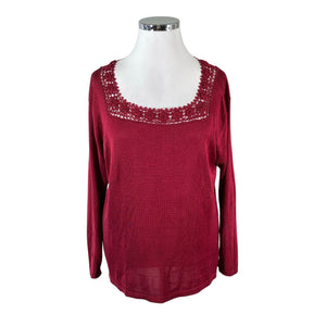 Unisex August Silk - Sweater, size 44 - Wine red (1)