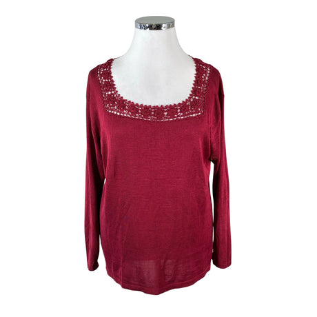 Unisex August Silk - Sweater, size 44 - Wine red ()