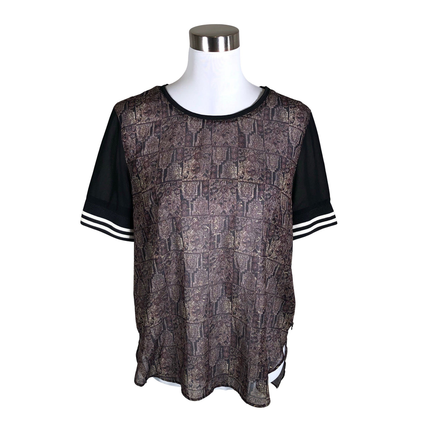 Unisex Maison Scotch - Short-sleeved blouse, size 38 - Black (1)