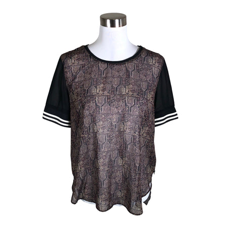 Unisex Maison Scotch - Short-sleeved blouse, size 38 - Black ()