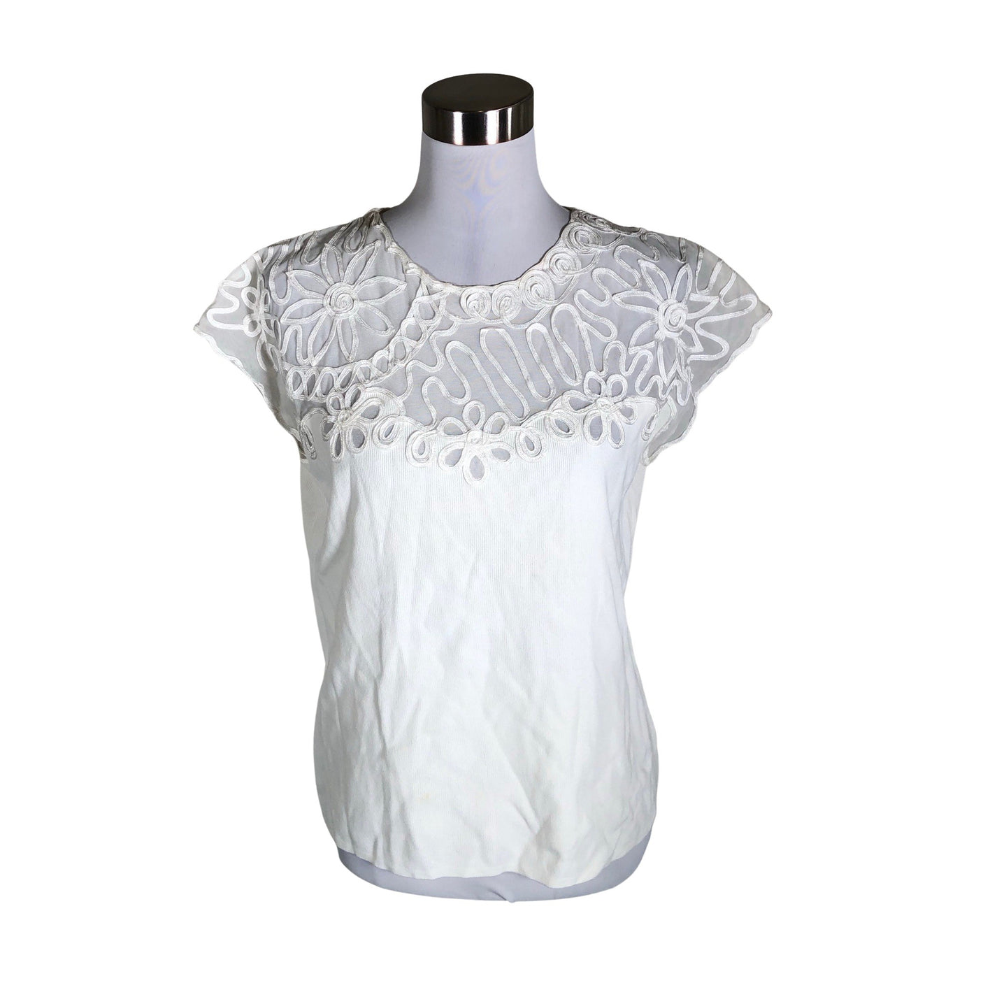 Unisex Pierre Cavallo - Short-sleeved blouse, size 38 - White (1)