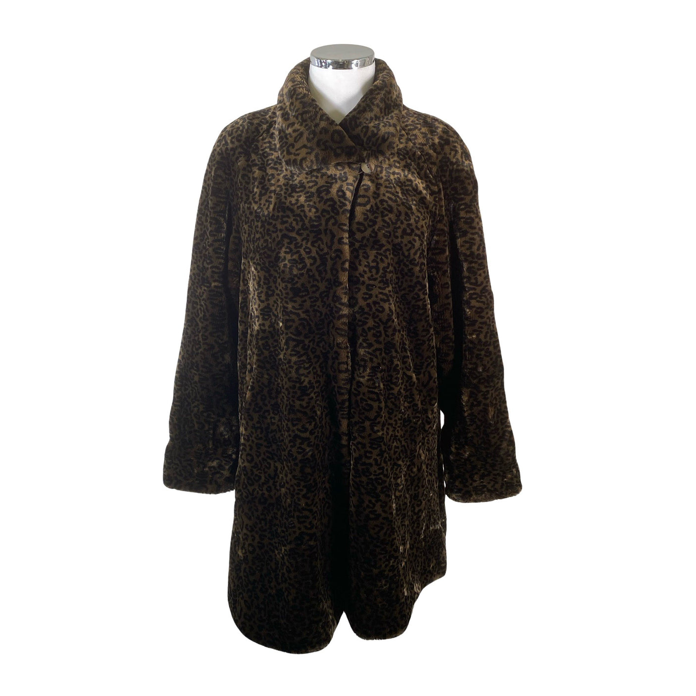 Unisex Classic - Faux fur coat, size 44 - Brown (1)