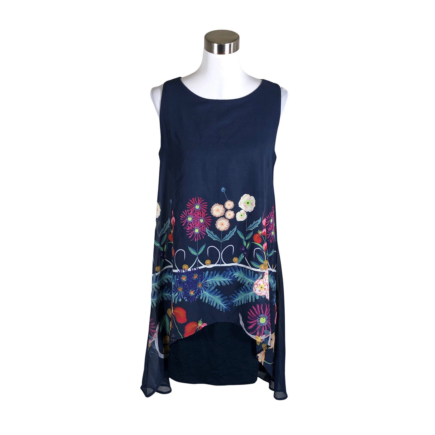 Unisex Desigual - Schiffon dress, size 40 - Blue (1)