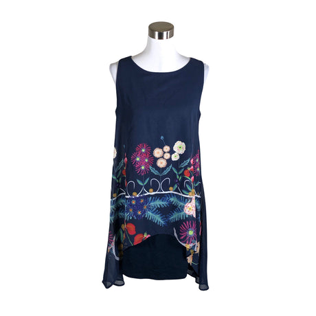 Unisex Desigual - Schiffon dress, size 40 - Blue ()