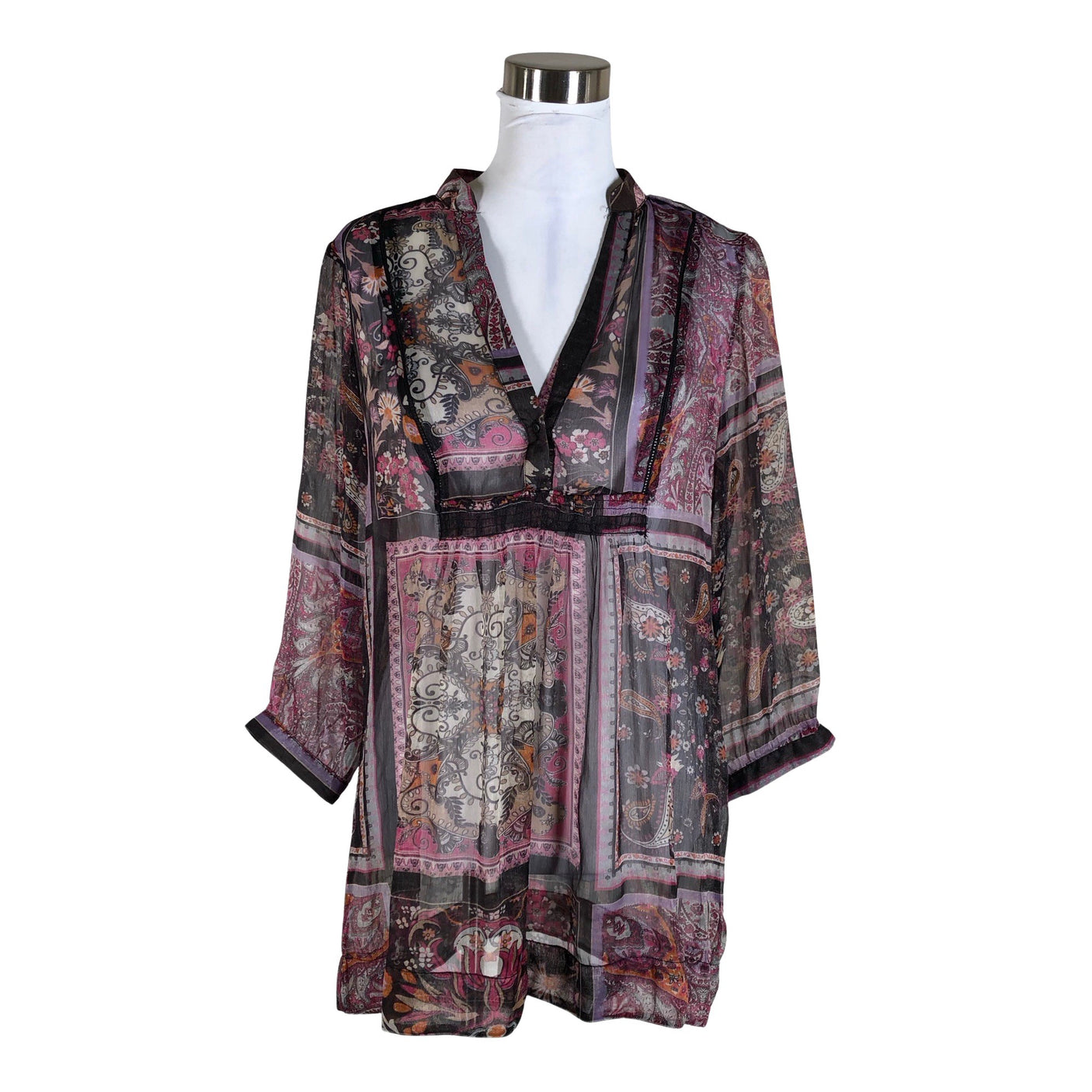 Unisex Carla F - Blouse, size 40 - Wine red (1)