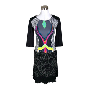 Unisex Handmade - Tricot dress, size 36 - Black (1)