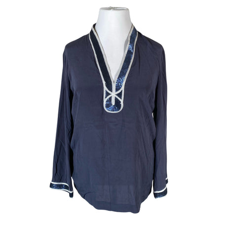 Unisex Tory Burch - Schiffon tunic, size 42 - Blue ()
