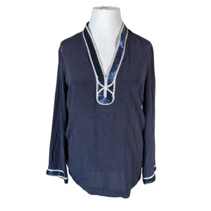 Unisex Tory Burch - Schiffon tunic, size 42 - Blue (1)