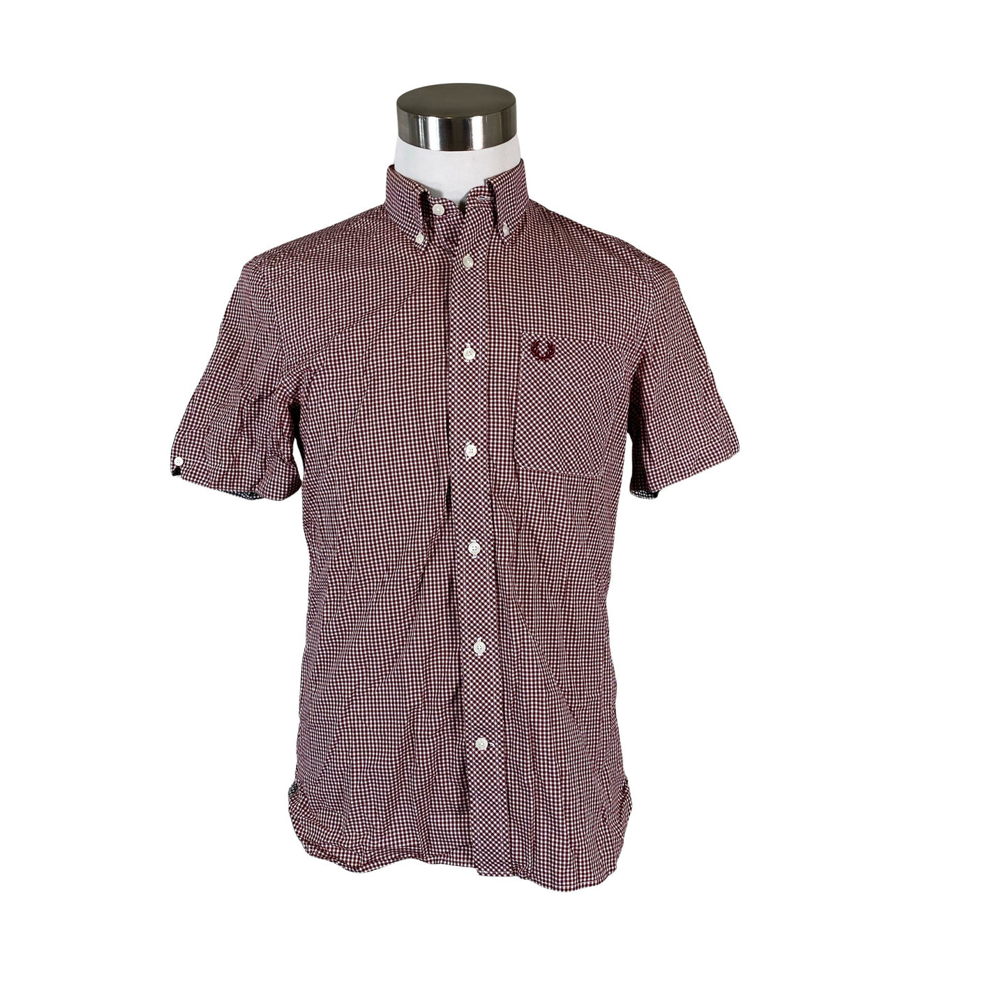 Unisex Fred Perry - Collared shirt, size M - Wine red (1)