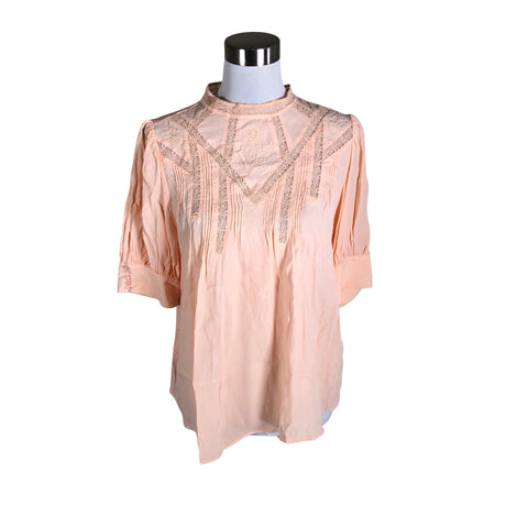 Unisex &Other Stories - Short-sleeved blouse, size 38 - Light pink ()