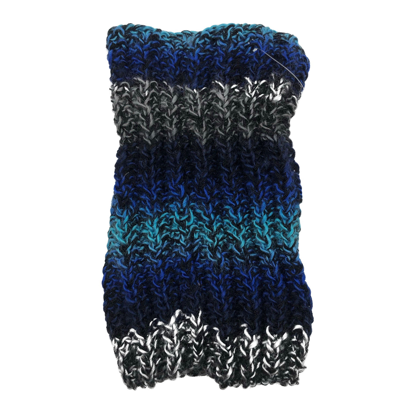 Unisex Handmade - Circle scarf, size Mini - Blue (1)