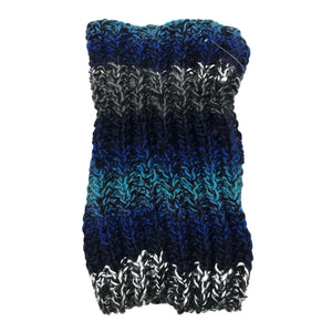 Unisex Handmade - Circle scarf, size Mini - Blue (1)