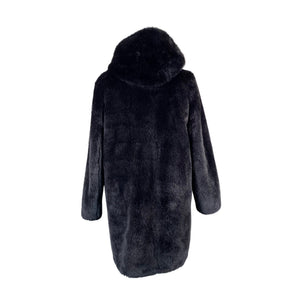 Unisex Saki - Faux fur coat, size 42 - Black (2)