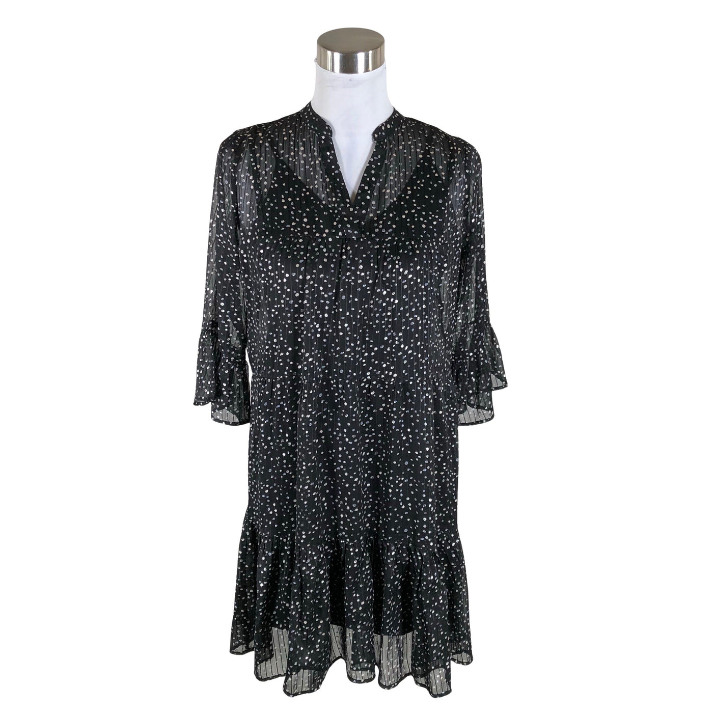 Unisex Neo Noir - Schiffon dress, size 34 - Black (1)