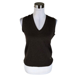 Unisex Global - Knit vest, size 38 - Brown (1)