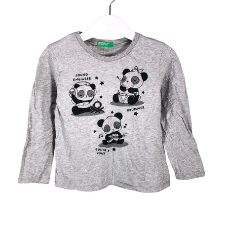 Unisex Benetton - Tricot shirt, size 104 - 110 - Gray ()