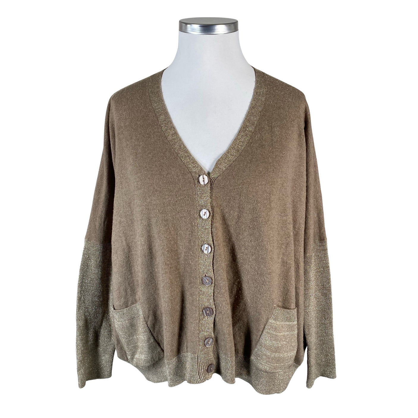 Unisex Saint Tropez - Cardigan, size 42 - Brown (1)