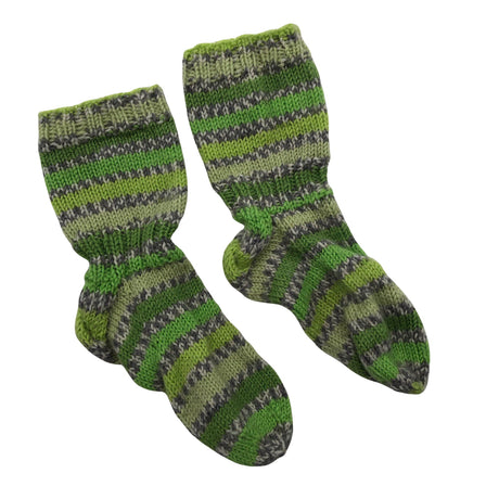 Unisex Handmade - Wool socks, size 28 - Green ()