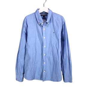 Unisex Tommy Hilfiger - Collared shirt, size 146 - 152 - Light blue (1)