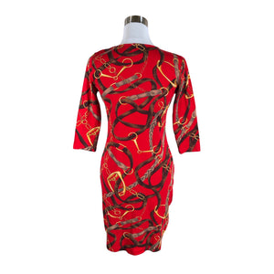 Unisex Lauren Ralph Lauren - Tricot dress, size 36 - Red (2)