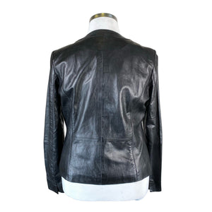 Unisex Saki - Leather jacket, size 44 - Black (3)