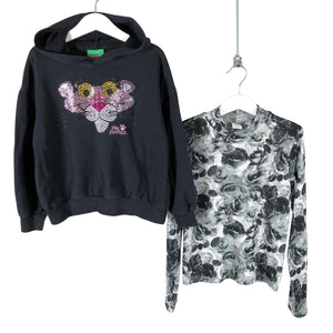 Unisex Benetton - Hoodie, size 128 - 134 - Black (1)