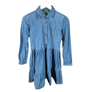 Unisex Benetton - Denim dress, size 158 - 164 - Blue (1)
