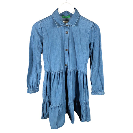 Unisex Benetton - Denim dress, size 158 - 164 - Blue ()