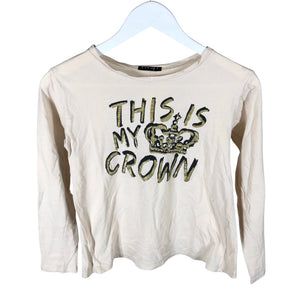 Unisex Sisley - Tricot shirt, size 146 - 152 - Beige (1)