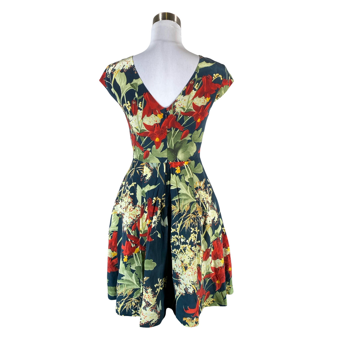 Unisex Ted Baker - Schiffon dress, size 34 - Green (2)