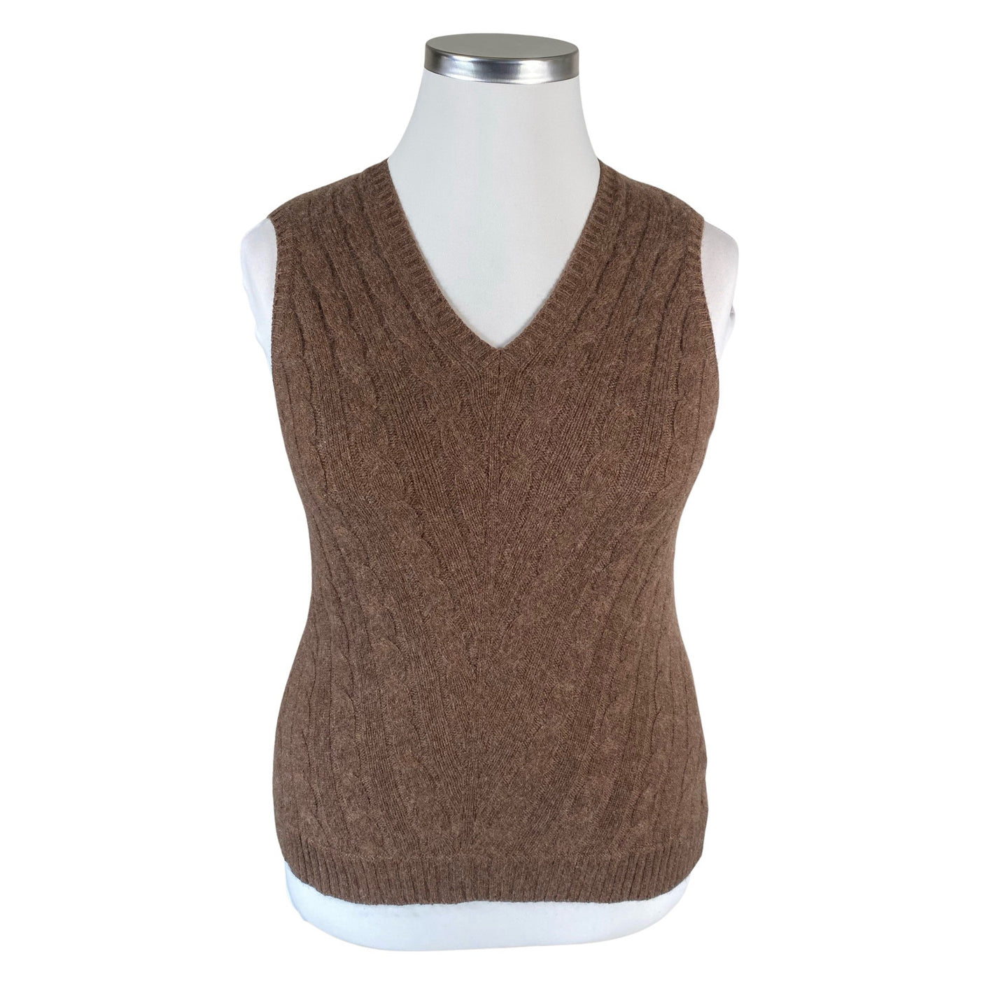 Unisex Peter Hahn - Knit vest, size 42 - Brown (1)