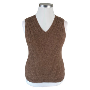 Unisex Peter Hahn - Knit vest, size 42 - Brown (1)