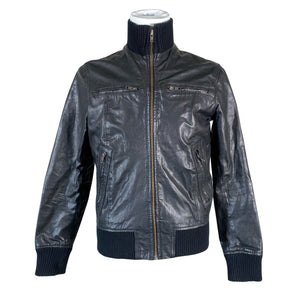 Unisex Jack & Jones - Leather jacket, size M - Black (1)