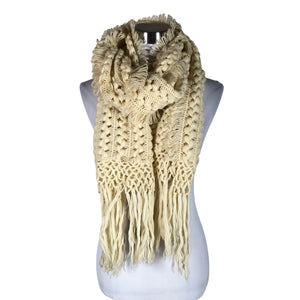 Unisex Handmade - Scarf, size Maxi - Natural white (1)