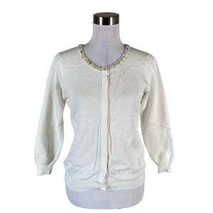 Unisex Global - Cardigan, size 38 - White (1)