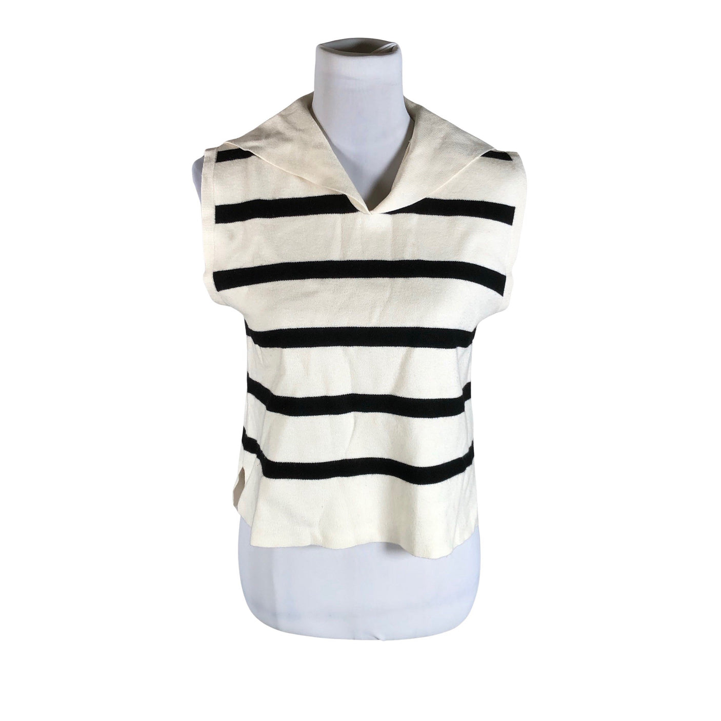 Unisex Massimo Dutti - Knit vest, size 40 - Natural white (1)
