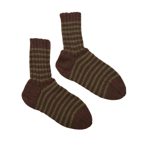 Unisex Handmade - Wool socks, size 37 - Brown ()