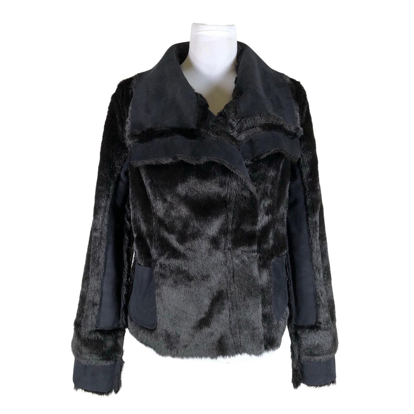 Unisex Pianurastudio - Faux fur coat, size 36 - Black (3)